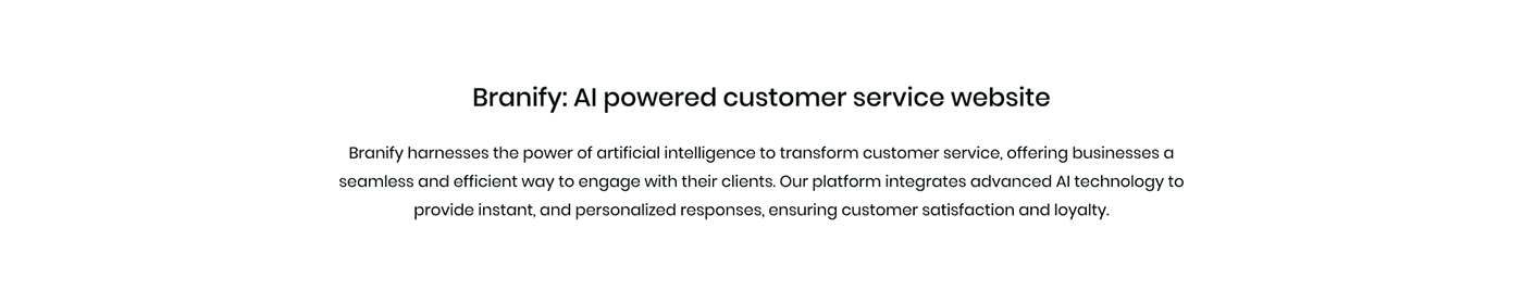 Branify: AI-Enhanced Customer Service